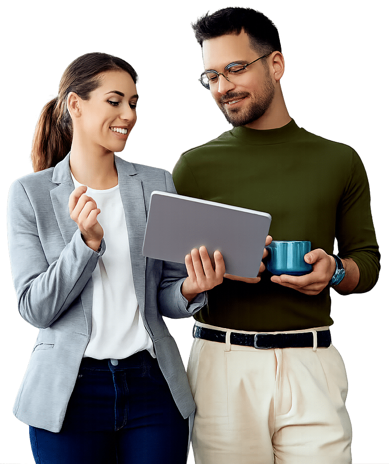 Two managers participating in the Ultimate Leader Live Online program