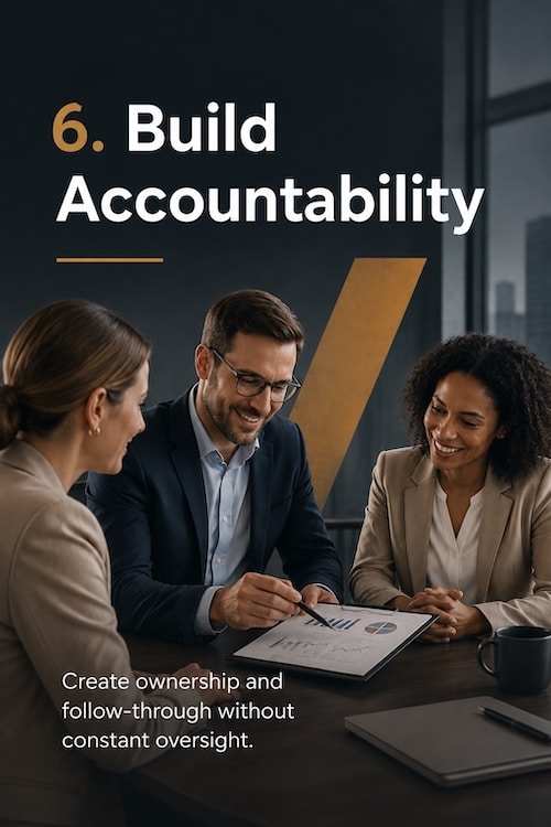 6 Build Accountability Leadership Skills Training Module 6: Build Accountability