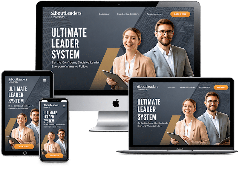 ULS Course Devices Ultimate Leader System On-Demand on a desktop, tablet, laptop, and phone
